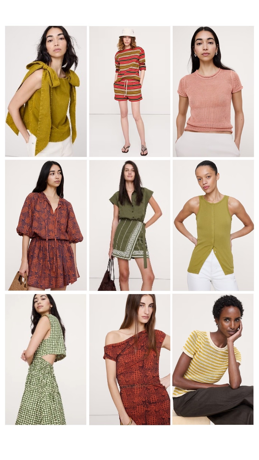 Banana republic, vacation, resort, summer, true autumn, dark autumn, soft autumn, matching set, wedding guest. Linens top, button down, off the should dress. Wrap dress, style over 40, line, chartreuse, moss, olive, warm pink, rosewood, business casual, classic outfits, 

#LTKOver40 #LTKMidsize #LTKTravel