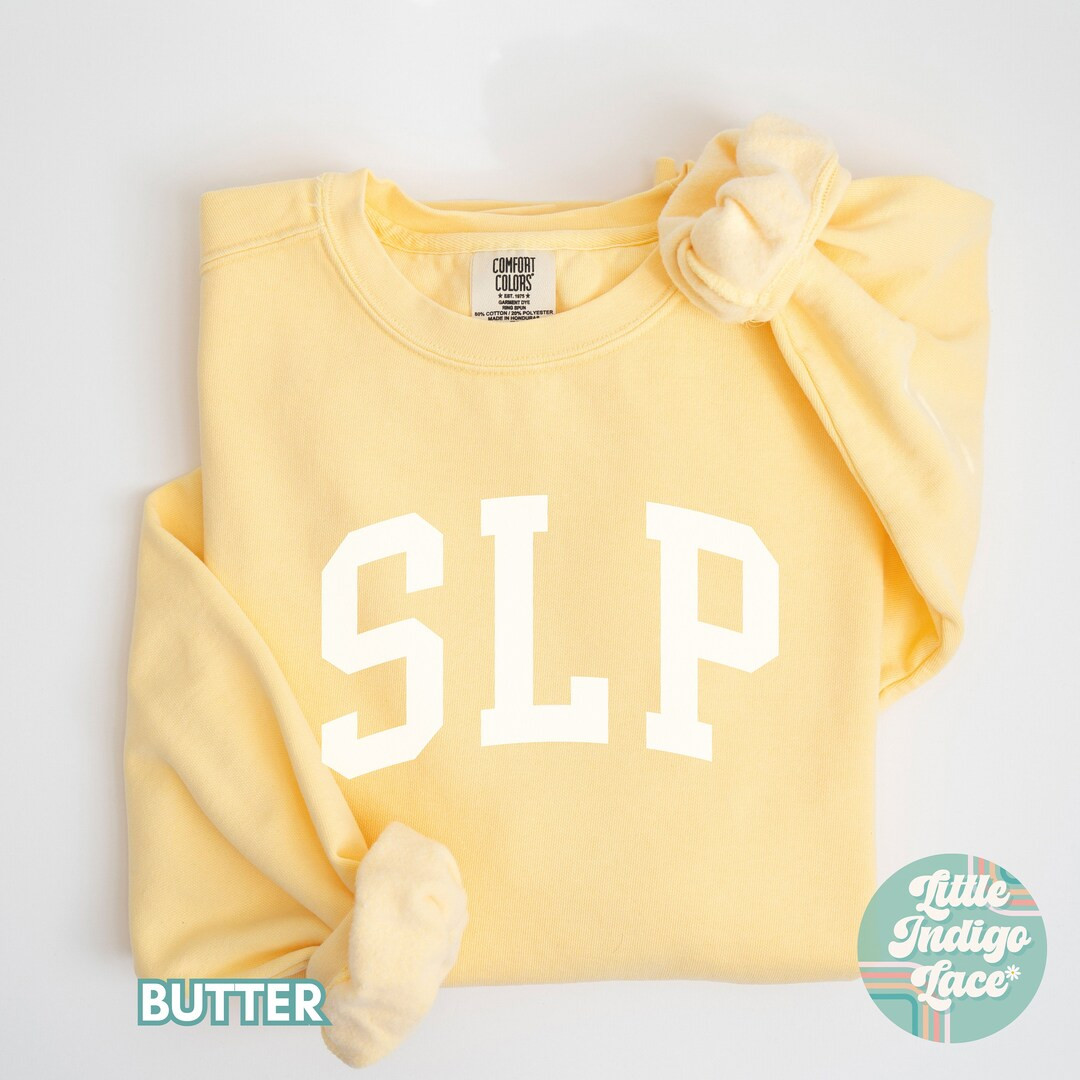 SLP Comfort Colors Sweatshirt Speech Language Pathologist Therapist Crewneck Speech Therapy SLP S... | Etsy (US)