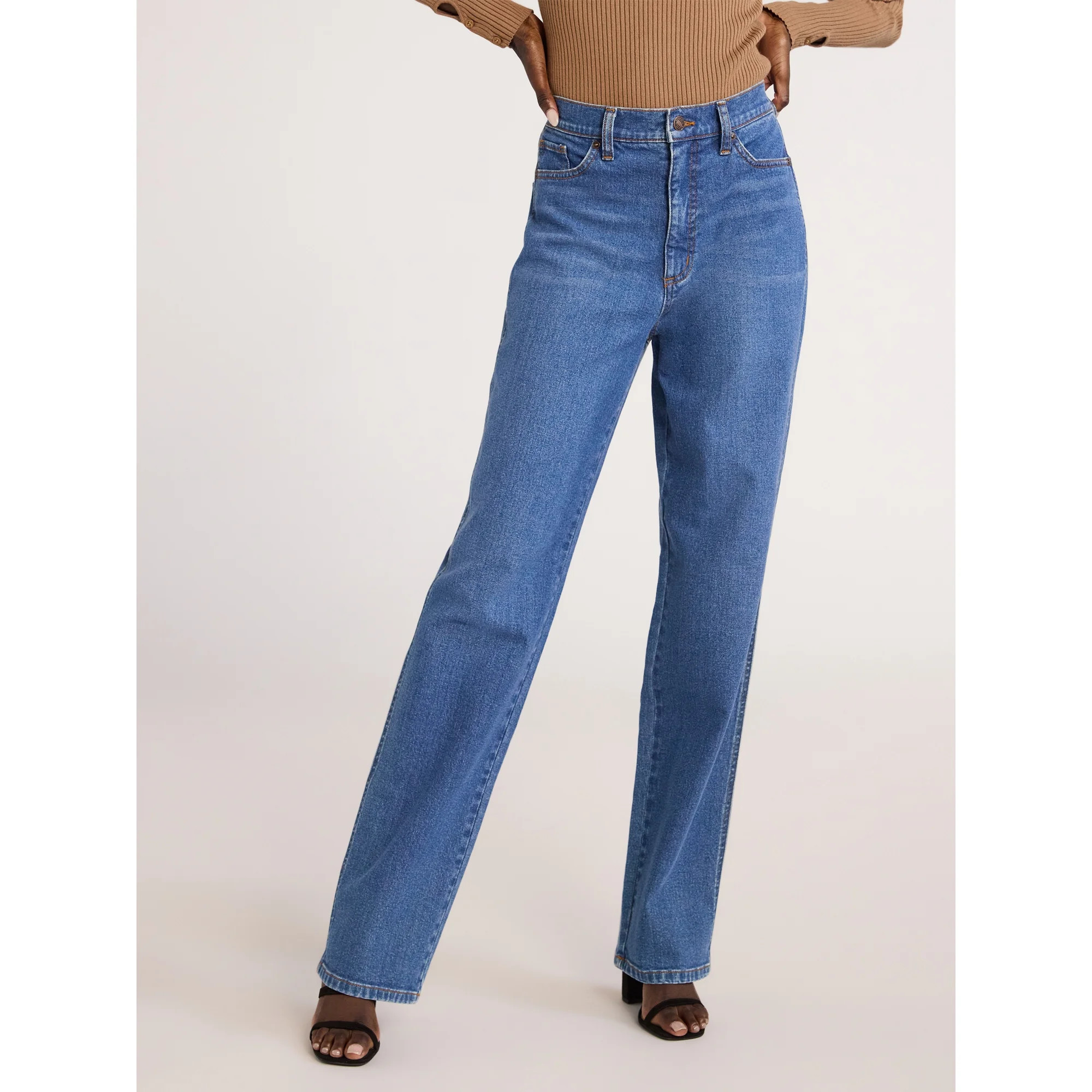 Scoop Women's Straight Leg Jeans, Sizes 0-20 | Walmart (US)