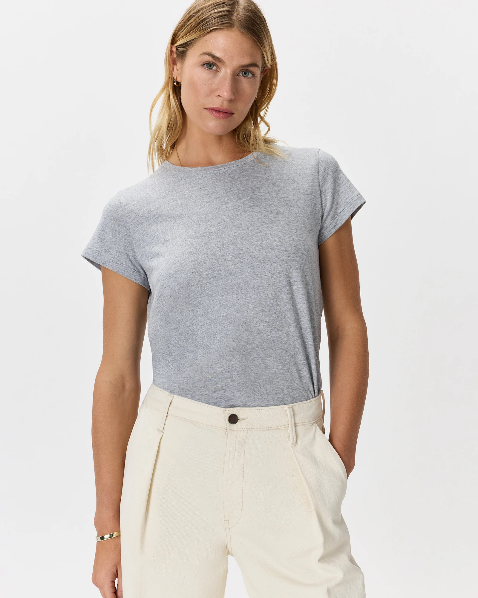 Cotton Modal Crew Neck Swing Tee | Quince