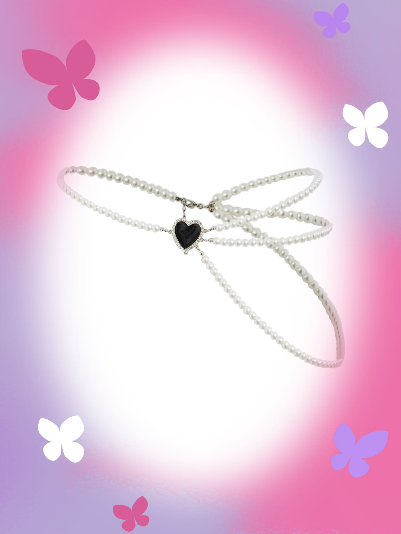 Heart Decor Faux Pearl Beaded Waist Chain | SHEIN
