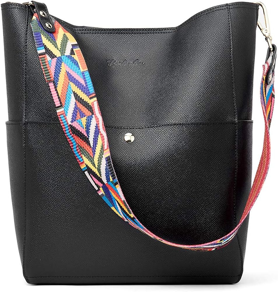 BOSTANTEN Women's Leather Designer Handbags Tote Purses Shoulder Bucket Bags | Amazon (US)