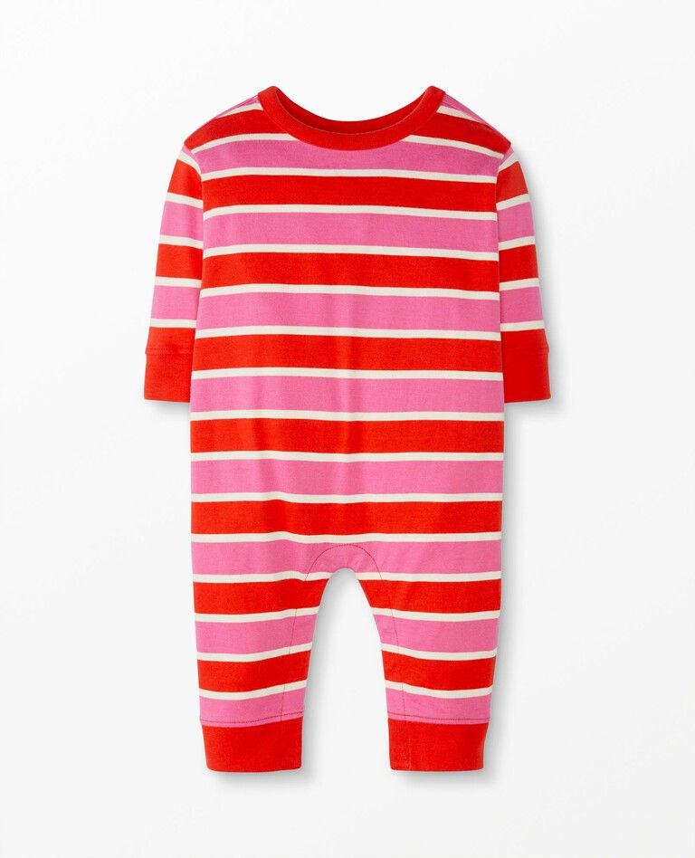 Baby Striped Romper In Cotton Jersey | Hanna Andersson