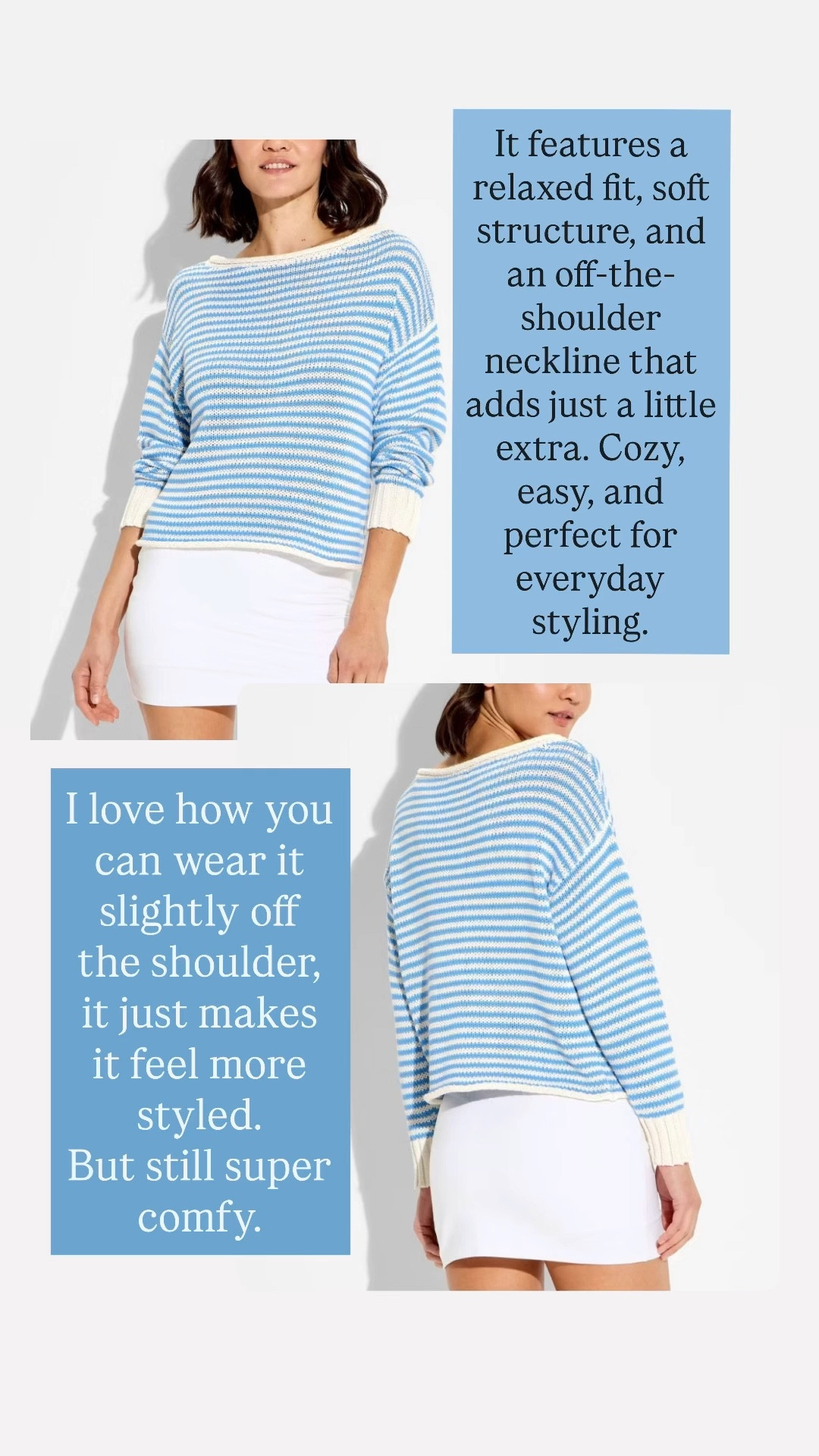 Lightweight striped knit sweater for spring summer layering.

#LTKTravel #LTKOver40 #LTKootd