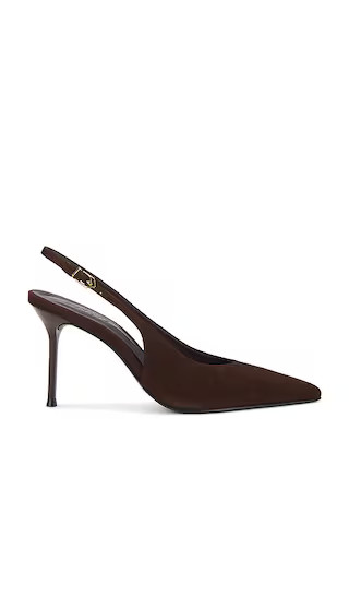 Alicia Sling Pump in Root Brown | Revolve Clothing (Global)