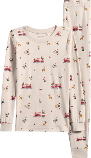 Petit Lem Kids' Santa Workshop Fitted Two-Piece Pajamas | Nordstrom | Nordstrom