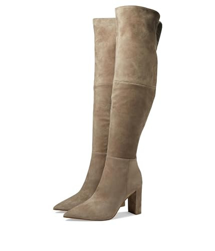 Steve Madden Women's Blyss Over-the-Knee Boot, Taupe Suede, 7 | Amazon (US)