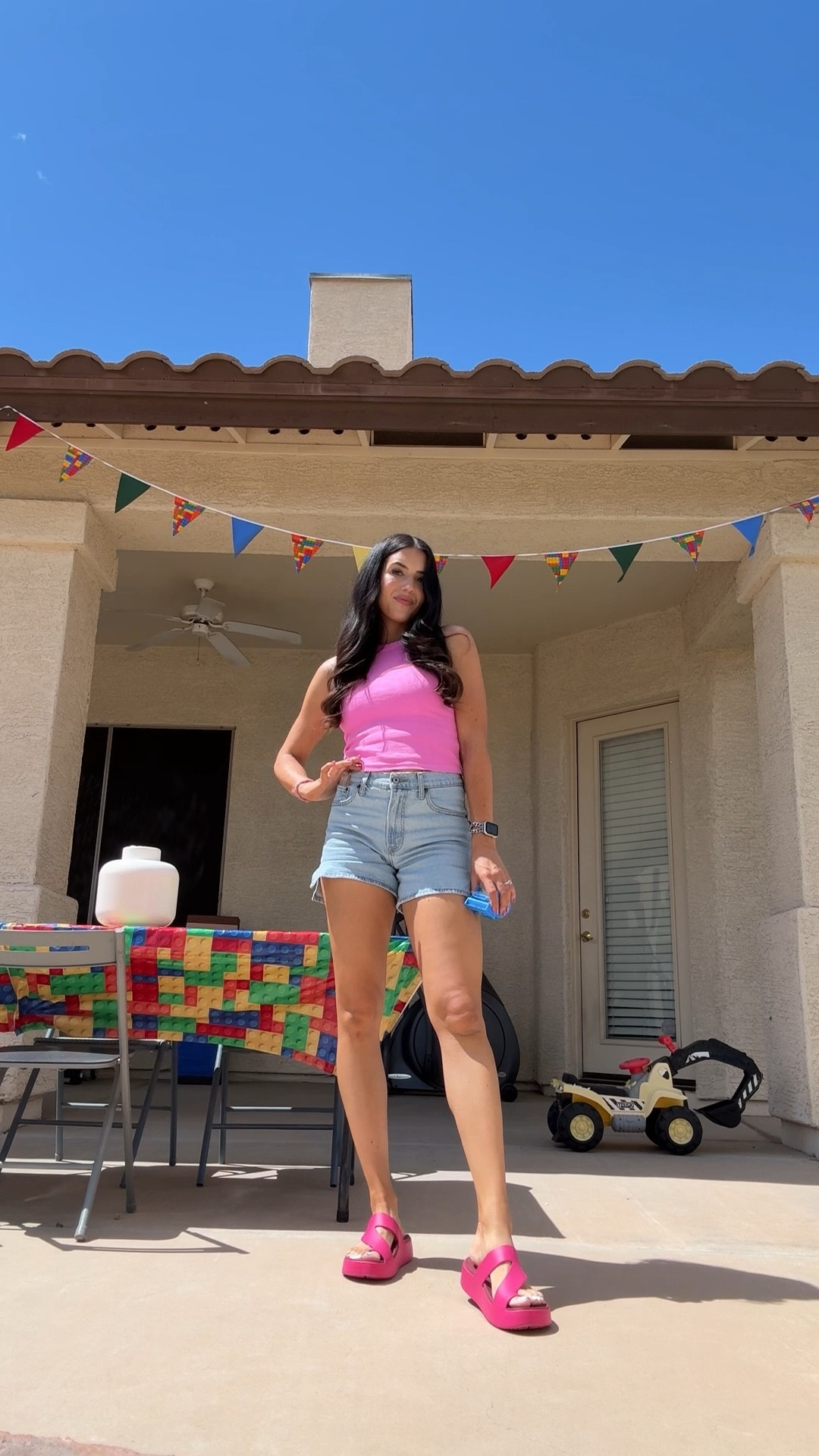 Comfy and bright!  Best shorts for the summer with full coverage! And these shoes and SO COMFY OMG! 👏🏼💞 

#LTKStyleTip #LTKShoeCrush #LTKParties
