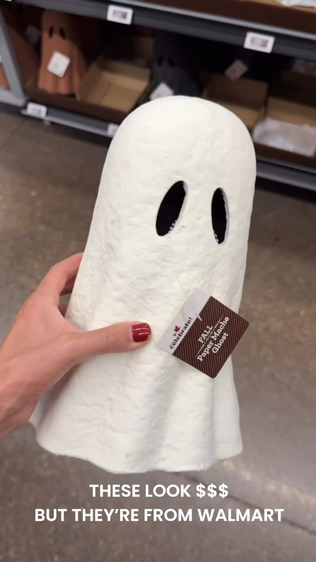 Pottery Barn vibes on a Walmart budget 👻✨ These paper mâché ghosts + wooden pumpkins are giving high-end Halloween without the price tag. Linking them all on LTK for you! #BudgetDecor

#LTKSeasonal #LTKFindsUnder50 #LTKHome