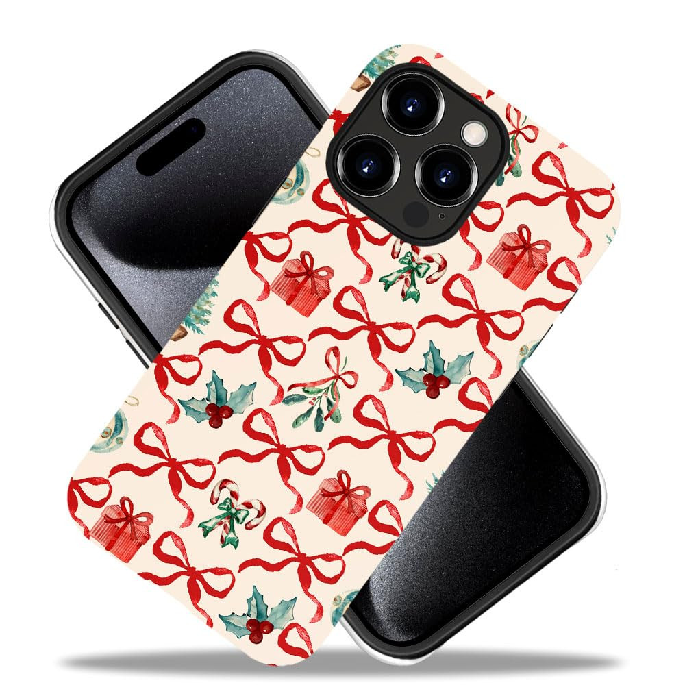 DAIZAG Case Compatible with for iPhone 14 Pro Max,Christmas Tree Ribbon Bow Phone Case for iPhone... | Amazon (US)