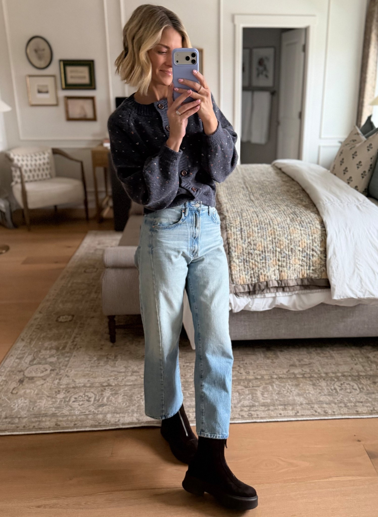 I’ve been loving these zip up boots from Steve Madden, wearing my true size. Sweater is from Bohme but looks like it’s sold out.

#LTKOver40 #LTKmomlife #LTKootd