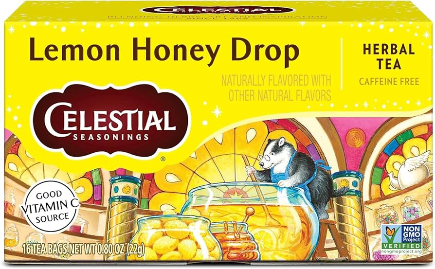 Celestial Seasonings Lemon Honey Drop Herbal Tea, 16 Tea Bags Box | Amazon (US)