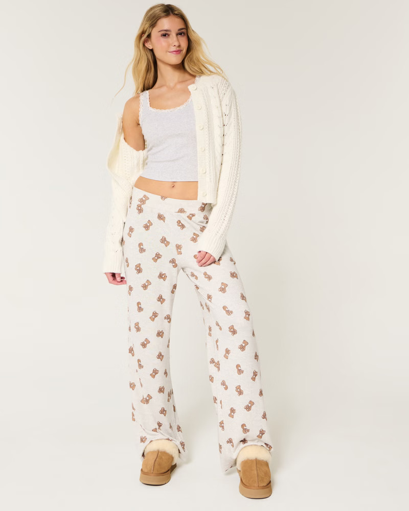 Cozy Wide-Leg Pajama Pants | Hollister (US)