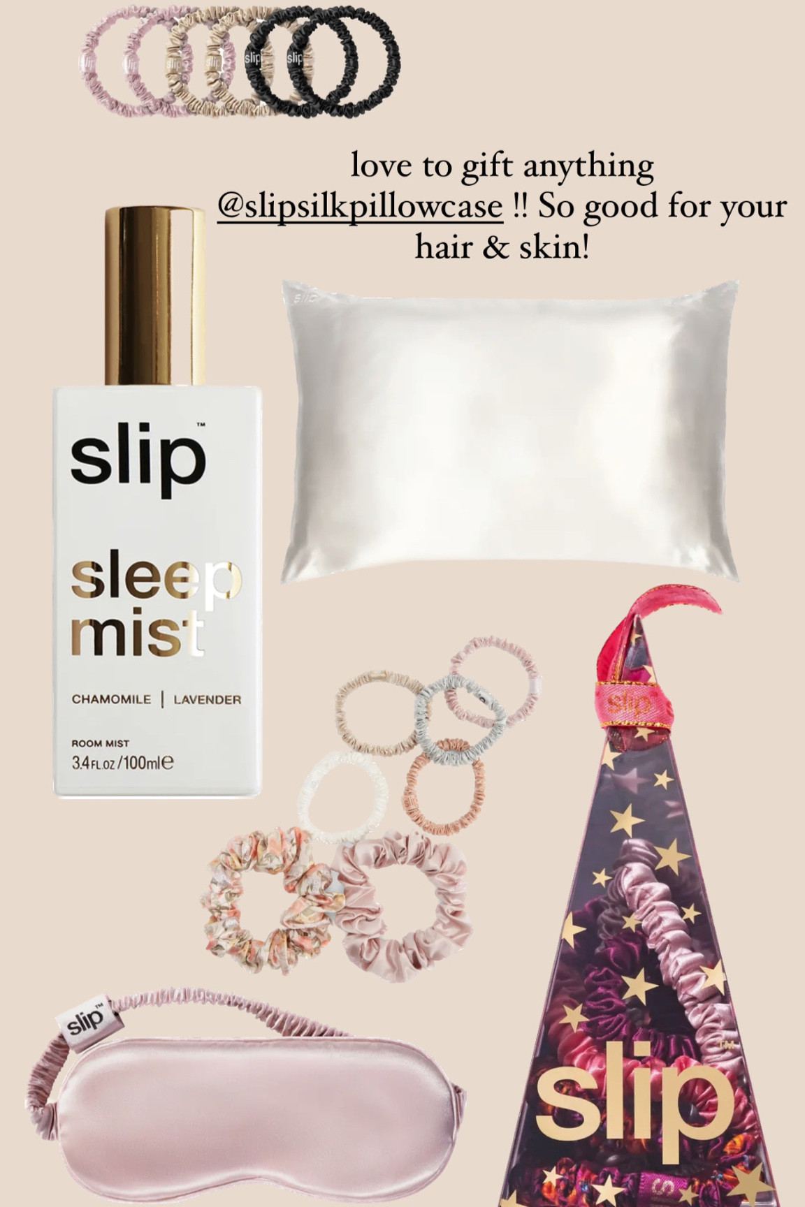 Slip 
Silk pillowcases
Holiday gifts for girls 
Beauty gifts 

#LTKHoliday #LTKGiftGuide #LTKbeauty
