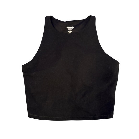 Old Navy Active Black Crop Tank Top PowerChill Built In Bra Size M | Poshmark