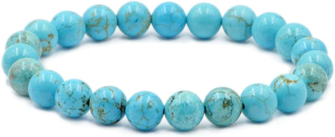 AD Beads Natural Gemstone Round Beads Stretch Bracelet Healing Reiki 8mm | Amazon (US)