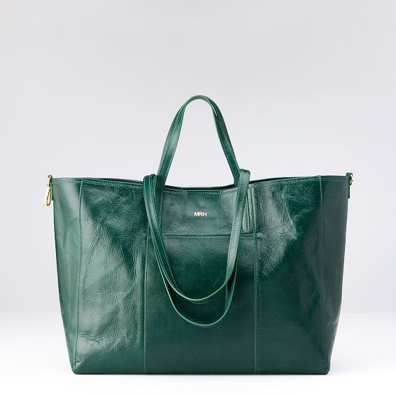 Lucia Italian Leather Double Handle Tote | Mark and Graham