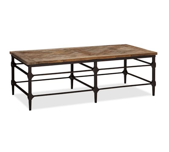 Parquet Reclaimed Wood Rectangular Coffee Table | Pottery Barn (US)