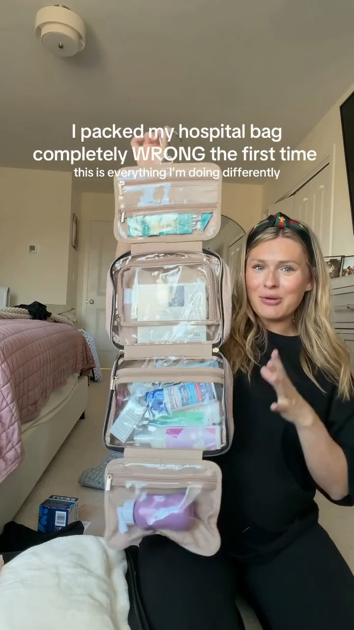Hospital bags are officially packed & in the car ready to go! 2 weeks to go! What’s something I’m missing? 

#hospitalbag #laboranddelivery #momsoftiktok #laborprep #pregnant