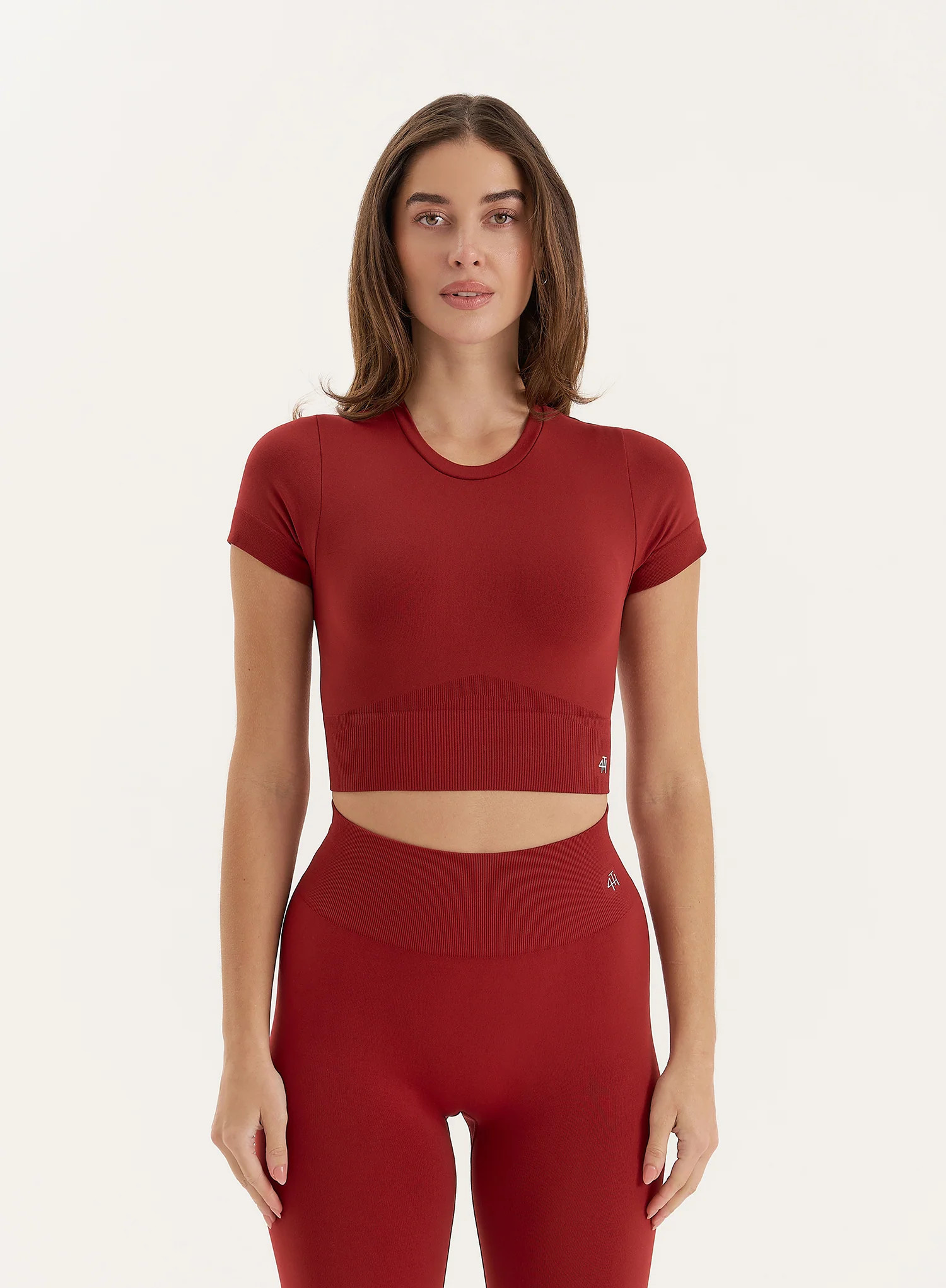 Red Seamless Gym Crop Top- Brogan | 4th & Reckless