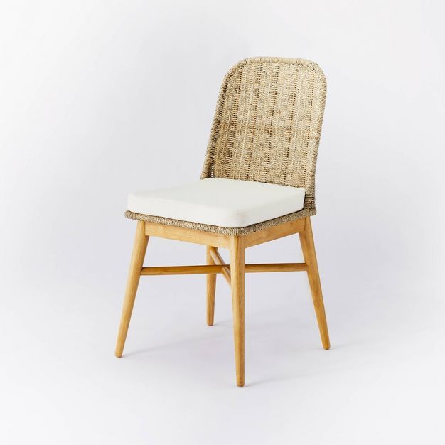Juniper Woven Dining Chair with Cushion Natural - Threshold&#8482; designed with Studio McGee | Target