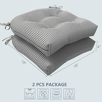 LVTXIII Patio U-Shaped Wicker Seat Cushion, Outdoor Tufted Chair Pads Decorative Seat Cushion Set... | Amazon (US)