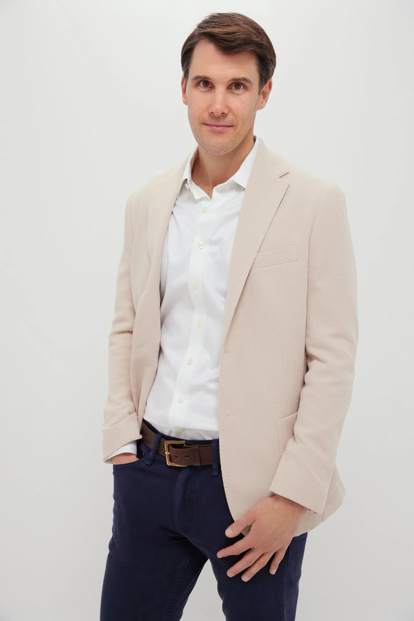 Tan Knit Travel Blazer | Tuckernuck (US)