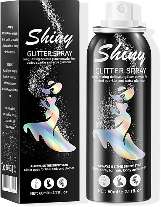 Body Glitter, Body Glitter Spray, Glitter Spray for Hair and Body, Long-Lasting and Quick-Drying ... | Amazon (US)
