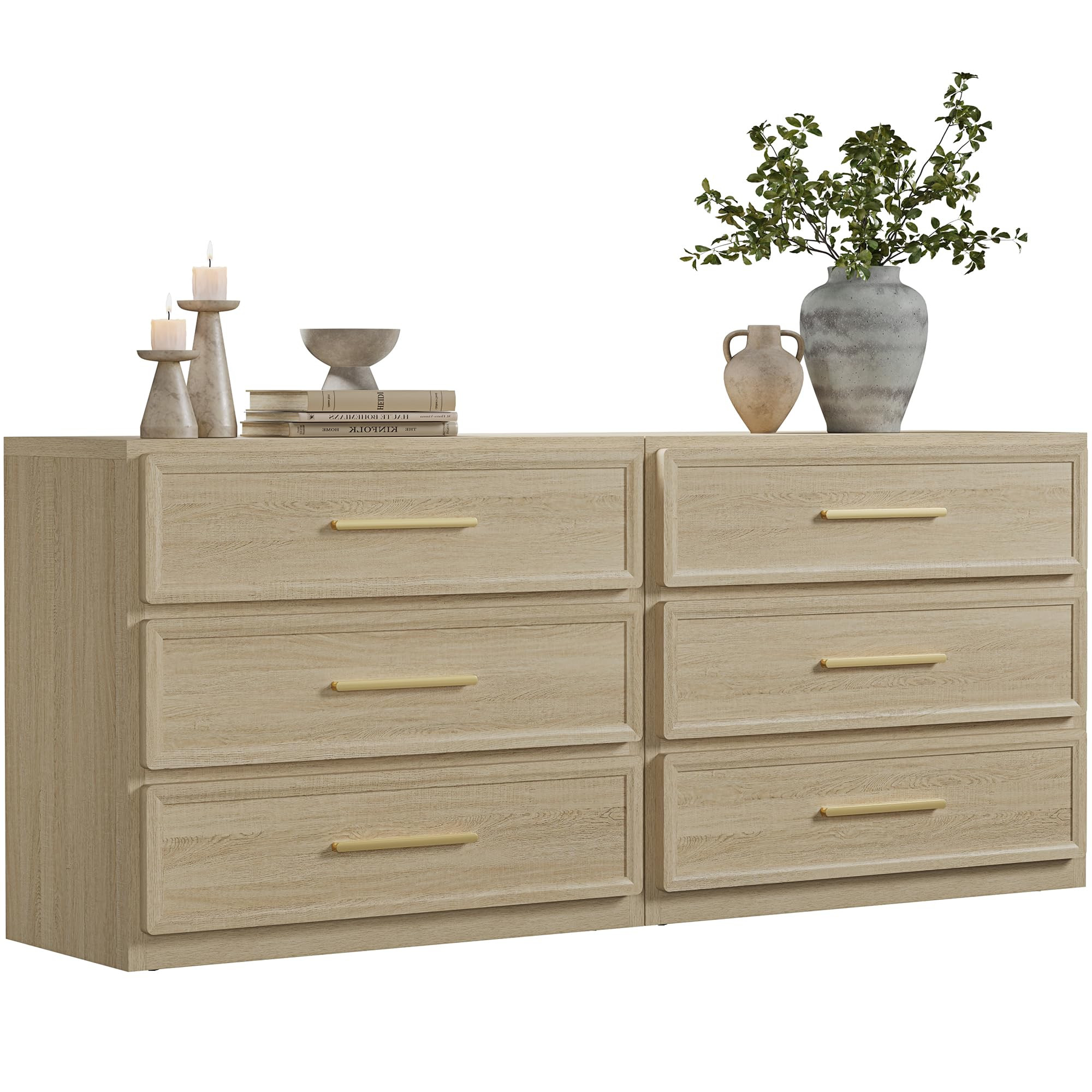 SICOTAS Night Stand Set 2 Oversized Extra Large Nightstands Set of 2 Tall Bedside Side Table with... | Amazon (US)