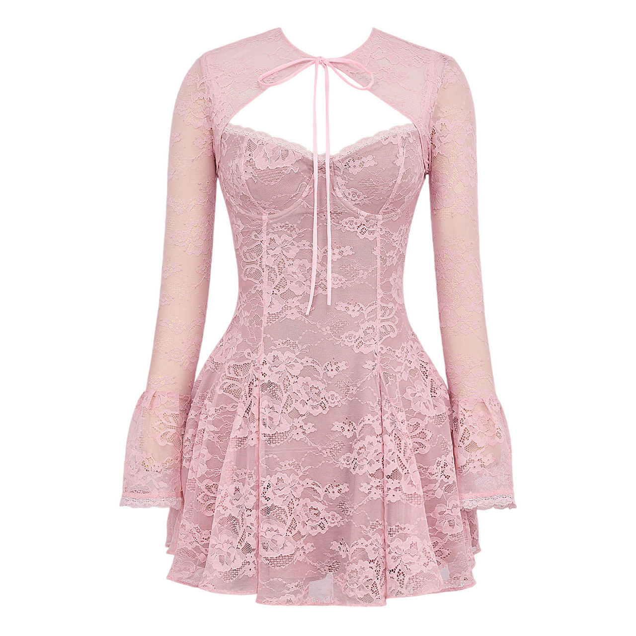 HOUSE OF CB Alice Lace Mini Dress - Pink | Brown Thomas (IE)