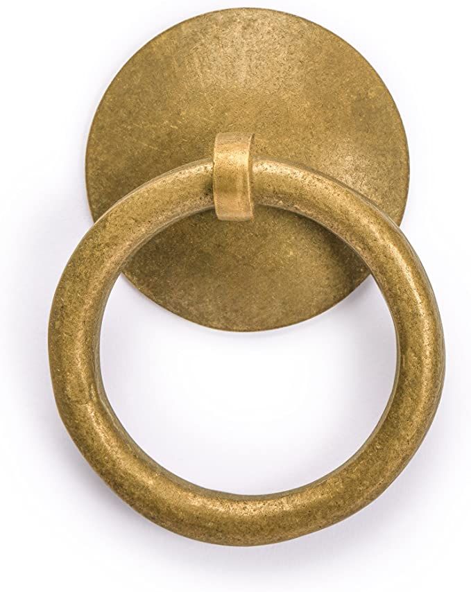 CBH Chinese Medicine Cabinet Brass Drawer Hardware Ring Pulls 1.6" - Set of 2 | Amazon (US)