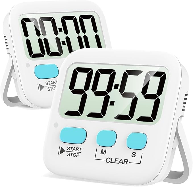 Antonki 2 Pack Digital Timer for Kids, Magnetic Countdown Kitchen Timers for Cooking, Egg, Classr... | Amazon (US)