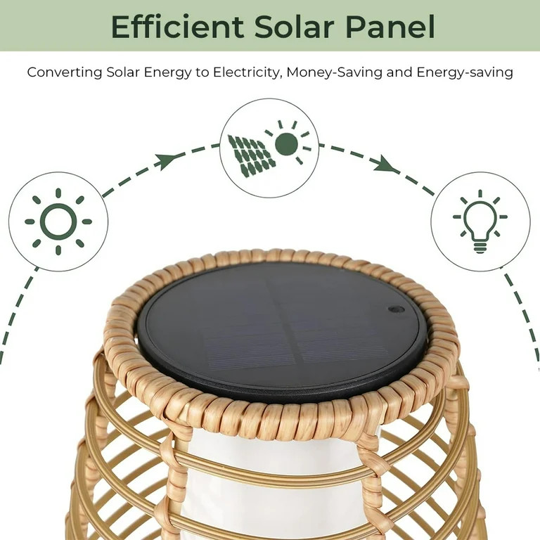 Grand Patio Outdoor Floor Lamp, LED Solar Powered Lantern for Garden, Poolside, Porch, Waterproof... | Walmart (US)