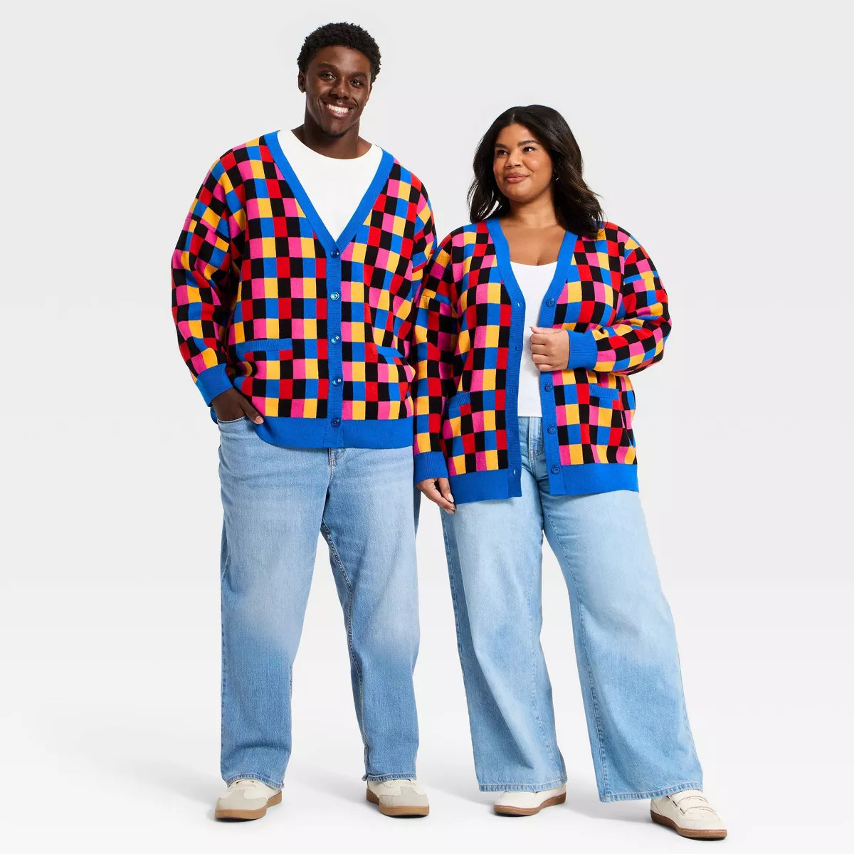 Black History Month Adult Front-Button Cardigan - Check 2X | Target