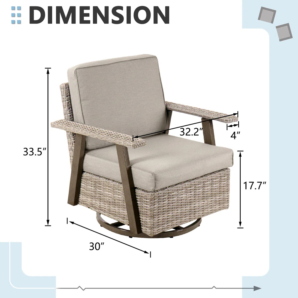 Arusha Outdoor Swivel Chairs With Cushions (Set of 2) | Wayfair North America