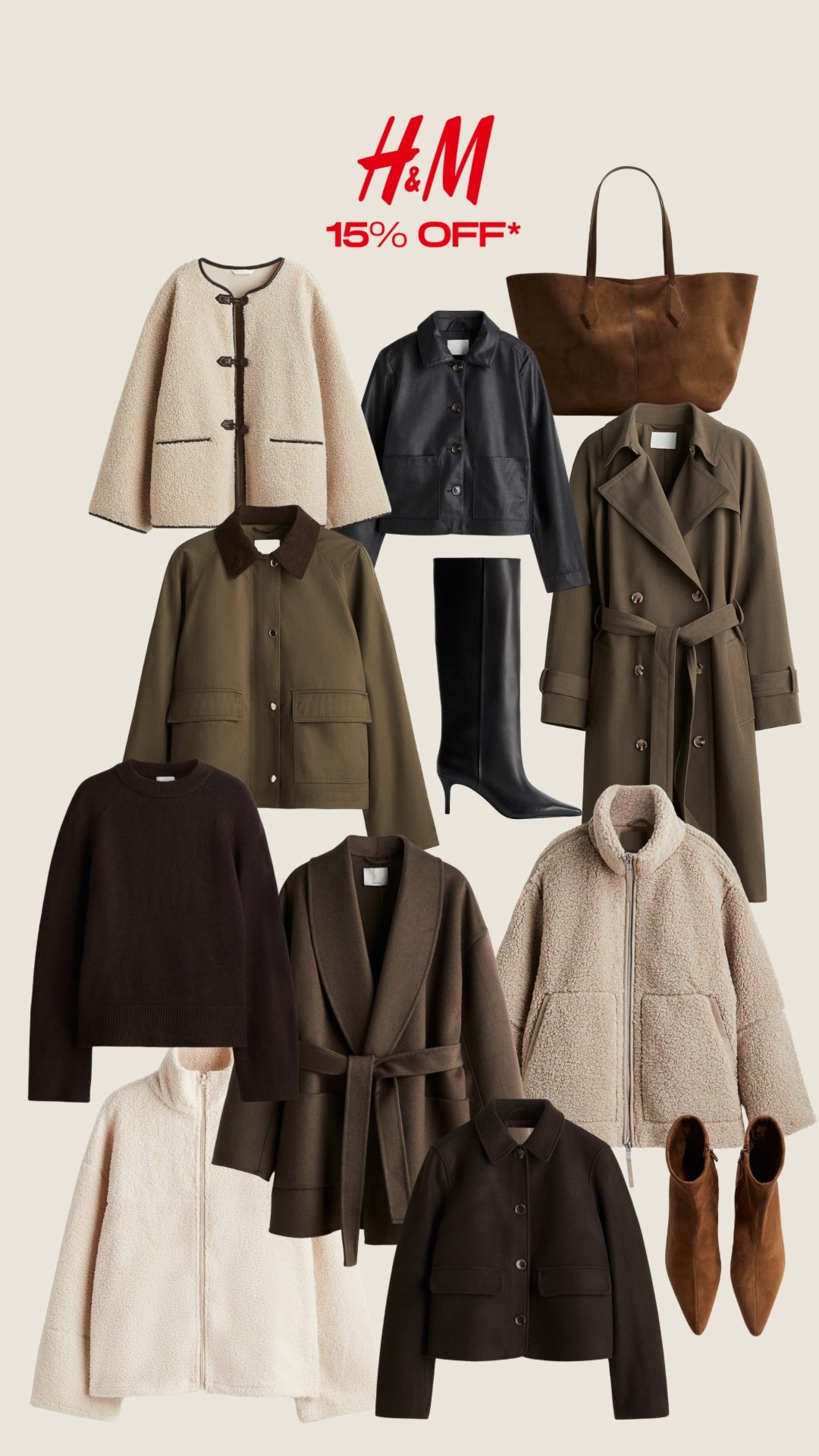 15% off for members, here are my H&M favourites! So much good newness for Autumn 

Suede, Teddy fleece, knee high boots, coats, jumpers, suede bag 

#LTKautumn #LTKuk #LTKeurope