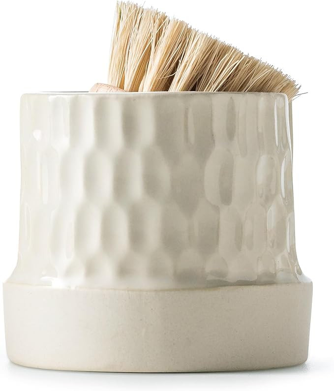 Sponge Holder, Ceramic Kitchen Sink Sponge Holder Sink Caddy Kitchen Sink Organizer Sponge Tray f... | Amazon (US)