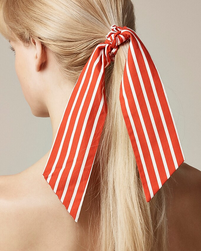 Ribbon scrunchie in stripe | J. Crew US
