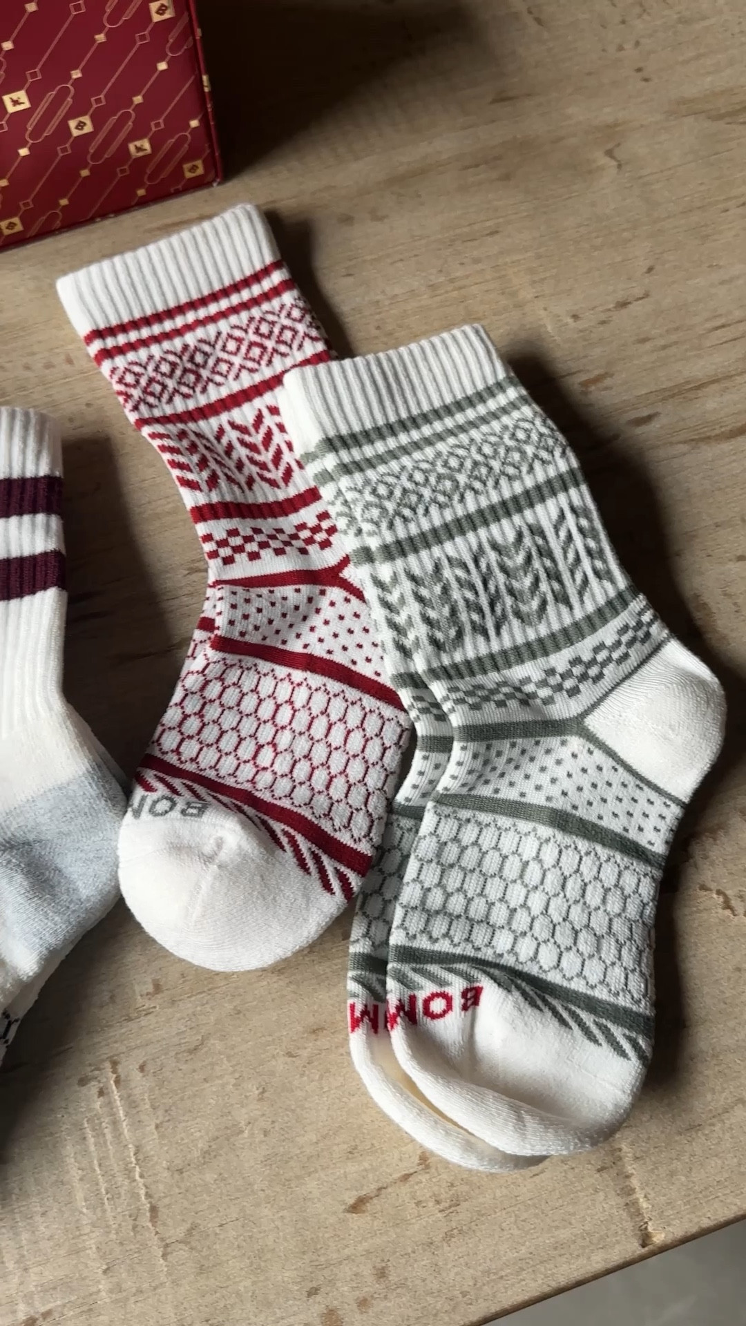 Give the gift of Bombas this Christmas!  I’m obsessed with the striped set. I currently have on the navy pair which is why they aren’t in the photo. But they also have the cutest gift box set of these half calf Christmas print socks! 

#LTKHoliday #LTKFindsUnder50 #LTKGiftGuide