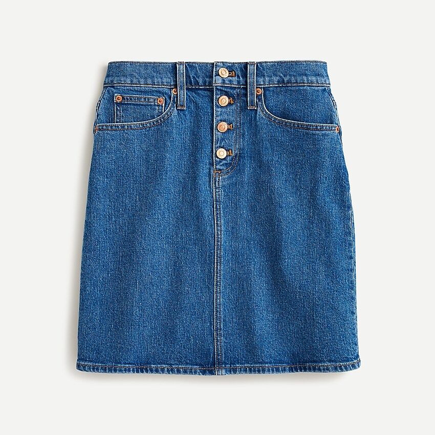 Button-front denim skirt | J.Crew US