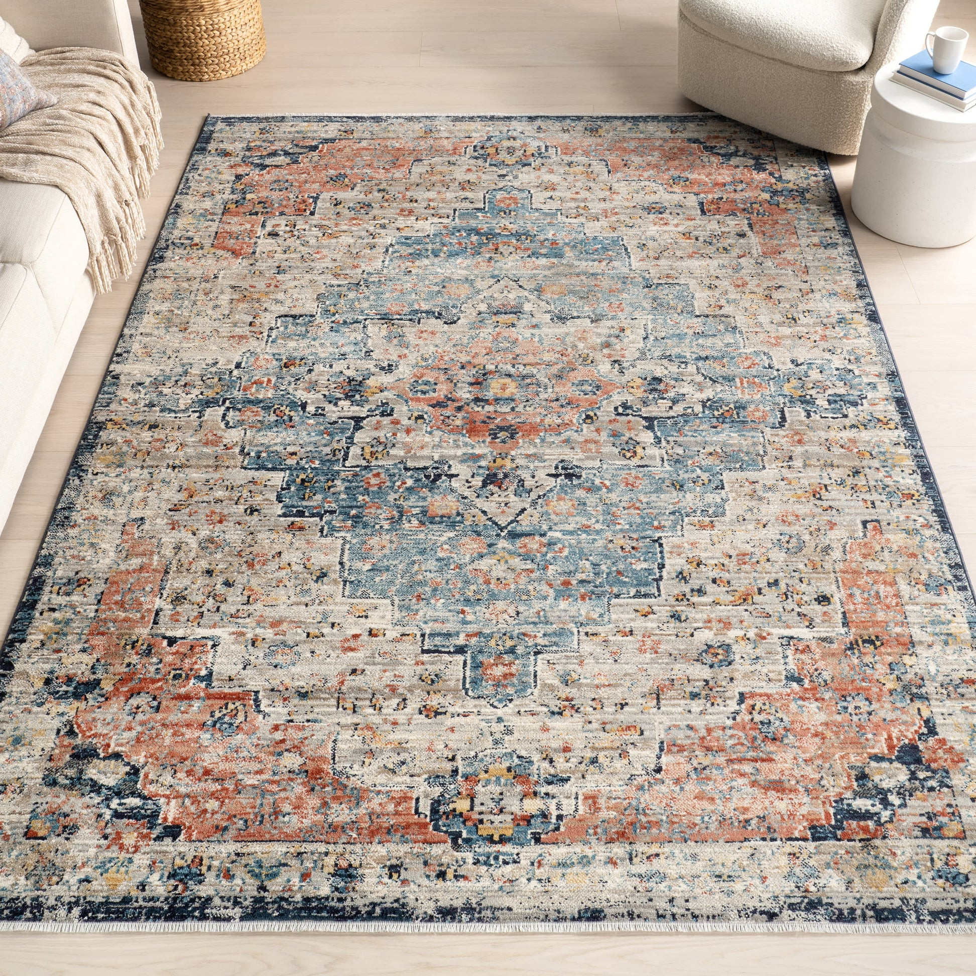 Flourishing Medallion Rug | Multicolor | Rugs USA