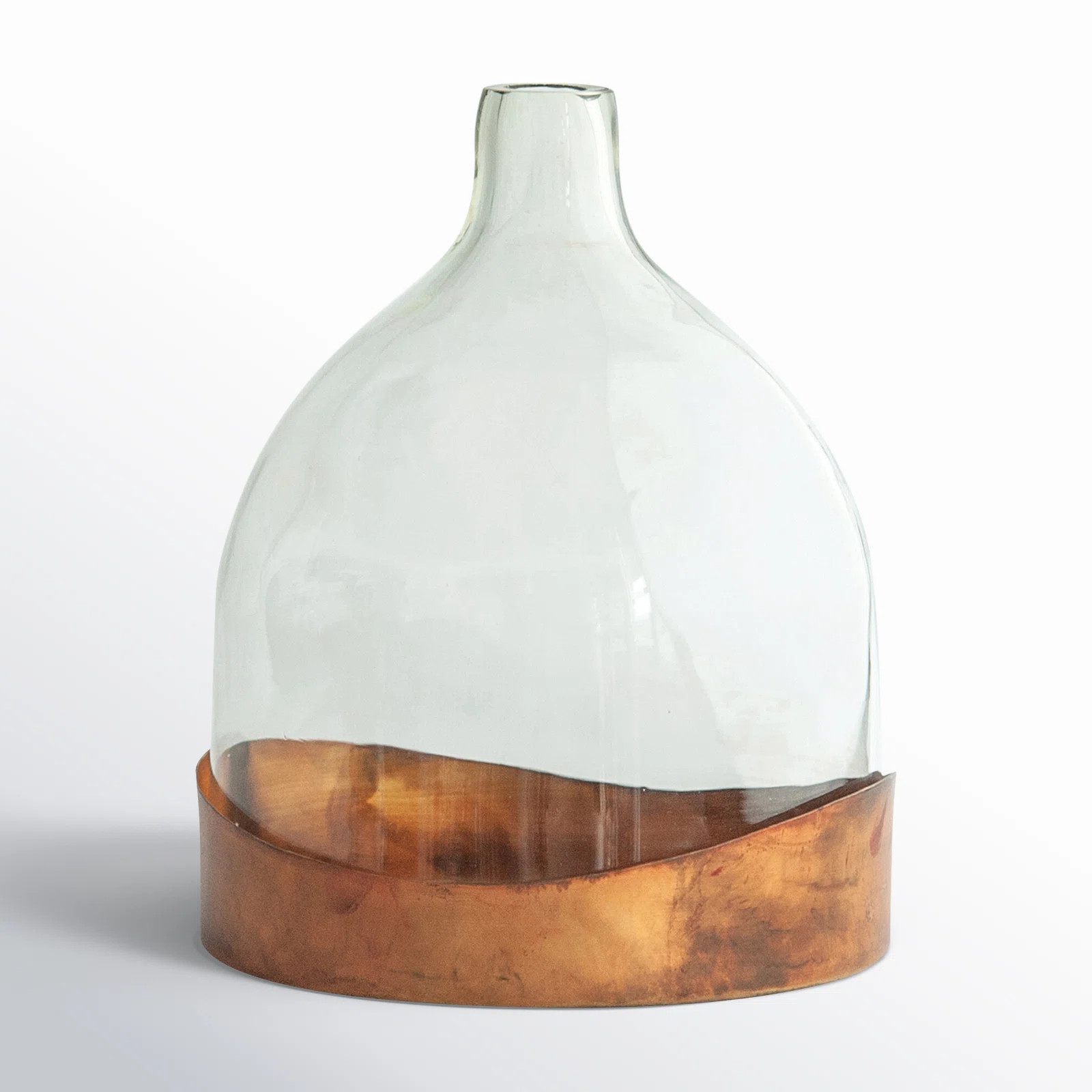 Decorative Glass Cloche with Metal Tray | Wayfair North America