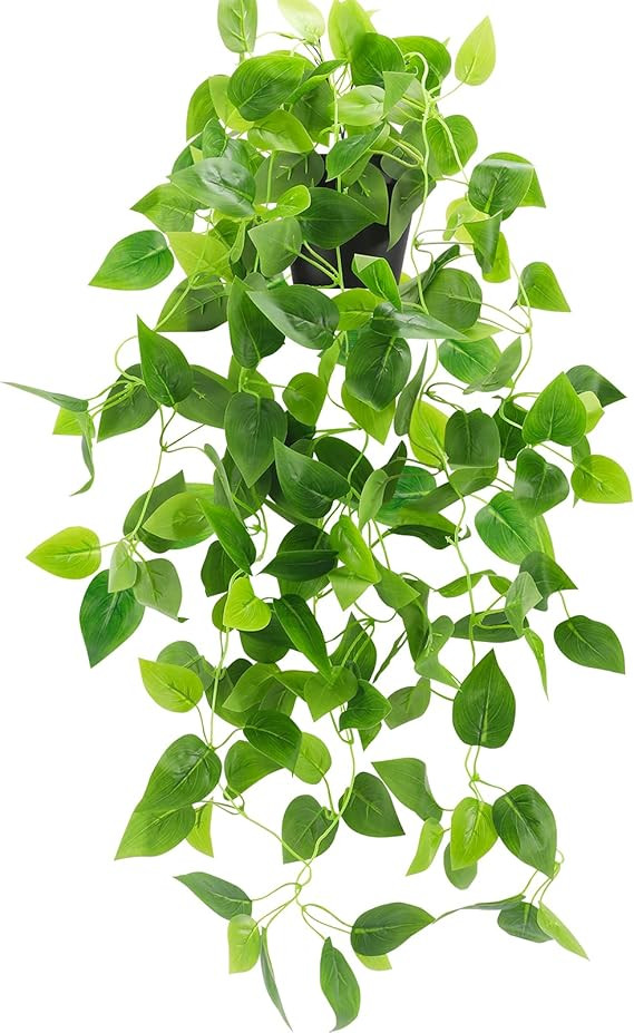 WXBOOM Small Fake Hanging Plant, Artificial Potted Plant Faux Ivy Vine Plant Hanging Plant Pothos... | Amazon (US)