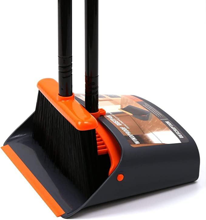 Broom and Dustpan/Dustpan with Broom Combo with 52" Long Handle for Home Kitchen Room Office Lobb... | Amazon (US)