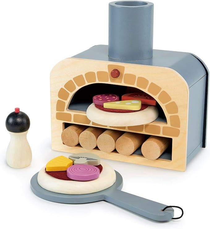 Tender Leaf Toys - Make Me a Pizza! - Pizza Toy Oven, 18 Piece Wooden Play Food Set - Develops So... | Amazon (US)