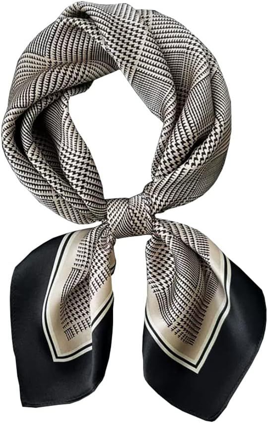 JERLA 100% Pure Mulberry Silk Square Scarf for Hair-27''x27'' Women Men Natural Silk Neckerchief ... | Amazon (US)