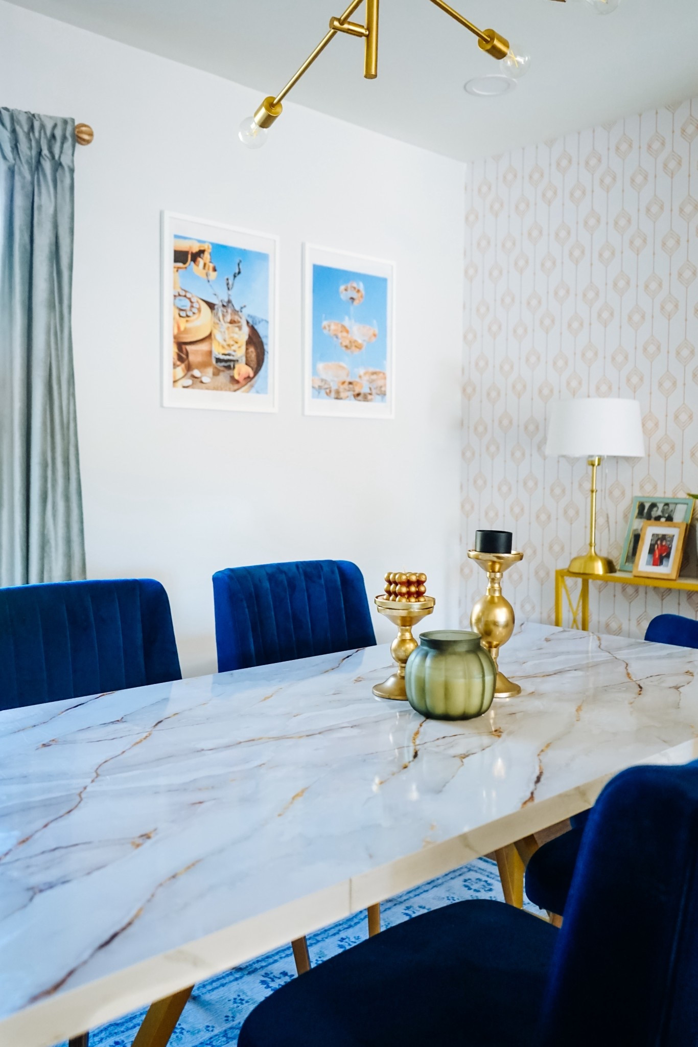 $15 DINING ROOM UPGRADE 🏡✨ 
Accidentally ruined our table top a few months ago & wanted to attempt “fixing” instead of replacing it. Found this peel and stick vinyl for $15 and figured it was worth a shot - bringing y’all along for the fun!! 

This took about 3 hours total, mainly because I did it solo. With an extra set of hands, you could easily cut the time in half. 
👉🏼 The vinyl is MUCH thinner than I anticipated, so it’s really easy to work with and feels super durable. 
👉🏼 Have something flat to smooth out as you go. The squeegee was good in theory, but since this is a water repelling finish, something (like my Beyonce book) worked way better. 
👉🏼 Map it out before you start. Lining up where you want it to connect is a must! 
👉🏼 Have an exacto-knife or box cutter to get clean lines and prevent frays. 

Rounded up my exact + a ton of other options, all under $20 for y’all! 

#LTKFindsUnder50 #LTKHome #LTKHoliday