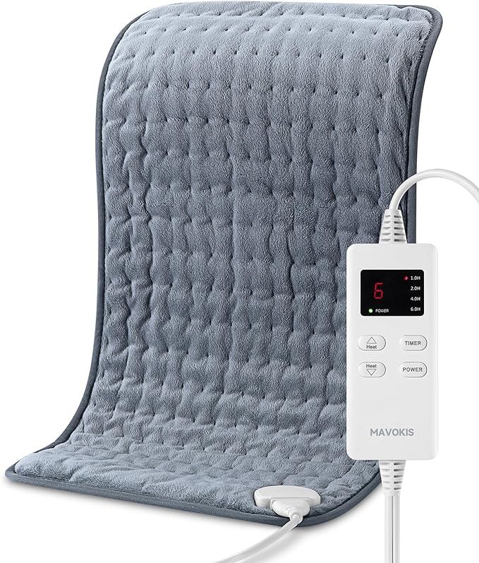 Heating Pad for Back Pain Relief, MAVOKIS Heating Pads for Cramps with Auto Shut Off Large, 6 Hea... | Amazon (US)