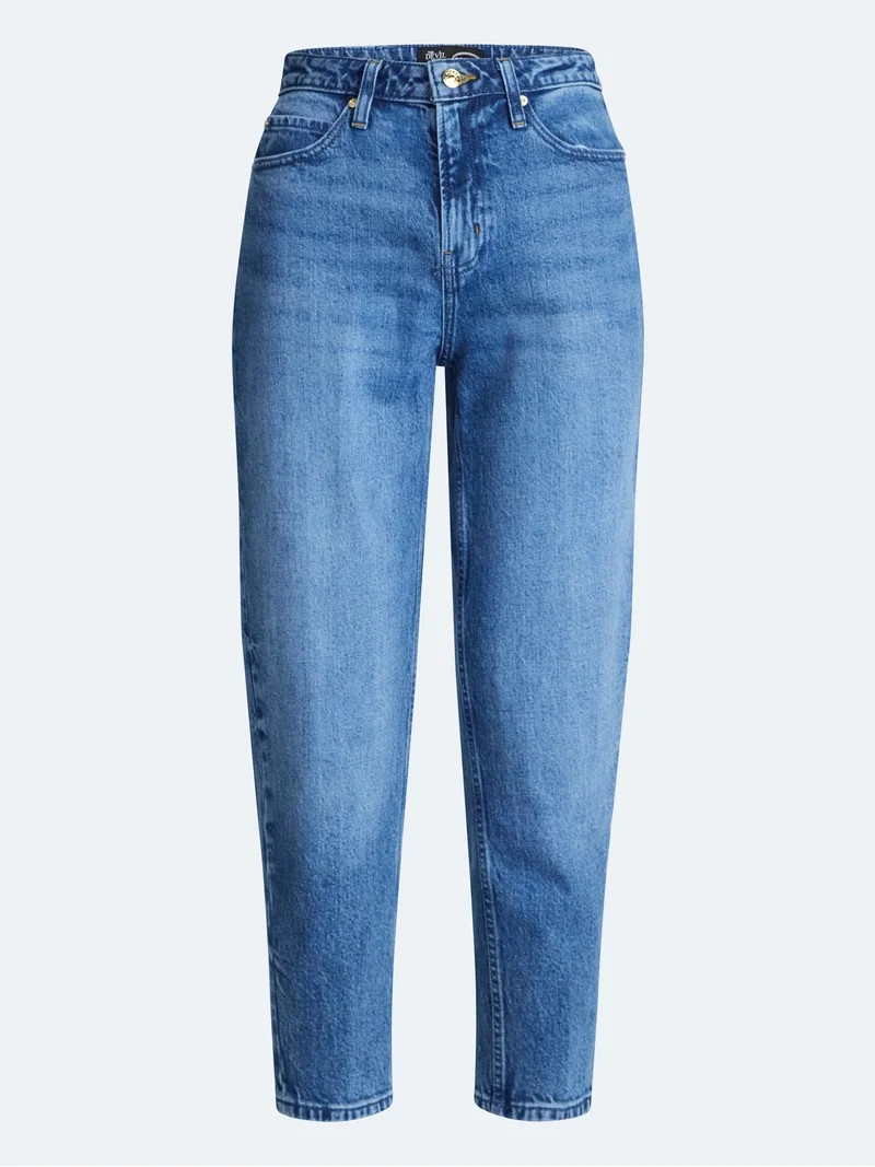 Devil Wears Prada Scoop Collection Women's and Women's Plus Crease Barrel Jeans, 26.5'' Inseam, S... | Walmart (US)