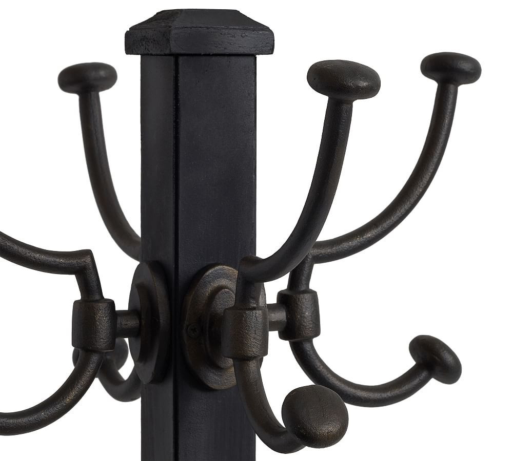 Aubrey Coat Rack - Black | Pottery Barn (US)